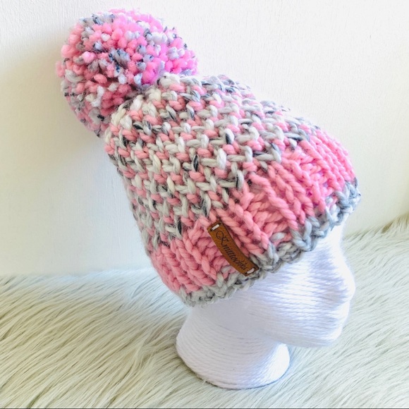 Chunky Knit Beanie With Yarn Pom Pom main image 5